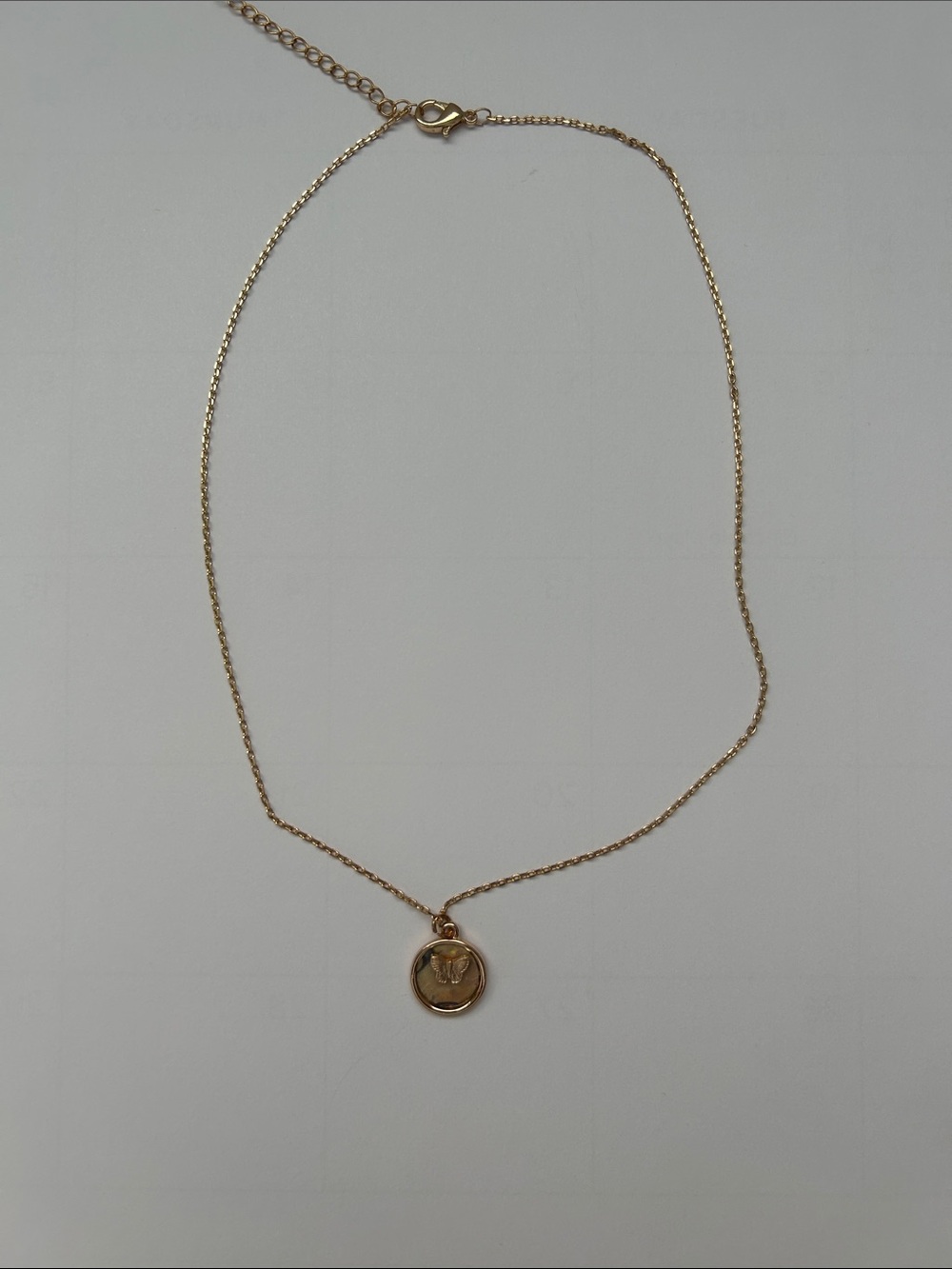 Dainty Gold Coin Pendant Necklace for Women